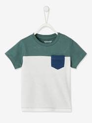 Baby-T-shirts & Roll Neck T-Shirts-T-Shirts-Short Sleeve Colourblock T-shirt, for Babies