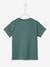 Short Sleeve Colourblock T-shirt, for Babies Dark Green+yellow 