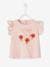 T-Shirt with Flowers in Relief, for Babies ecru+Light Pink 