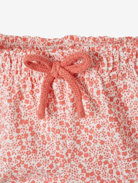 Jersey Knit Shorts, for Baby Girls White/Print+YELLOW MEDIUM ALL OVER PRINTED 