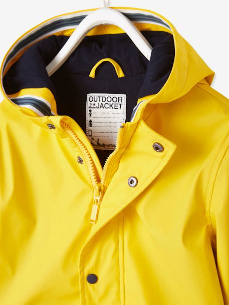 Sailing Raincoat with Hood & Lining for Boys Yellow/Print 