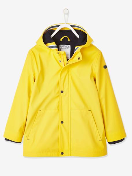 Sailing Raincoat with Hood & Lining for Boys Yellow/Print 