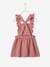 Dungaree Dress in Cotton Gauze, for Babies caramel+GREEN MEDIUM SOLID+lilac+Pink 