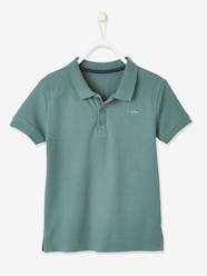 Short Sleeve Polo Shirt, Embroidery on the Chest, for Boys