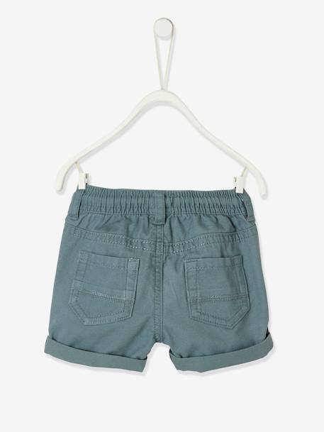 Twill Shorts with Elasticated Waistband, for Baby Boys beige+Brown+Grey Anthracite 