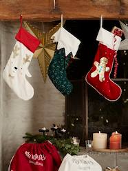 Bedding & Decor-Decoration-Christmas Stocking with Reversible Sequins, Gingerbread Man