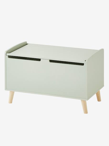 Confetti Toy Box Dark Green+Wood/White 