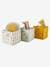 3 Storage Tubs, Hanoi Theme White 