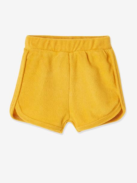 Pack of 4 Terry Cloth Shorts, for Babies Dark Yellow 