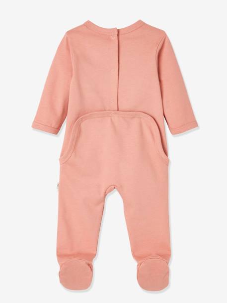 Pack of 2 Sleepsuits in Organic Cotton, for Newborns Light Pink 