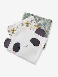 Toys-Pack of 3 Muslin Squares, Hanoi Theme