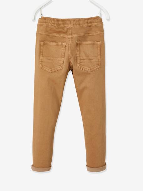 Coloured Trousers, Easy to Slip On, for Boys Beige+night blue 