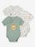 Pack of 3 Short Sleeve Bodysuits for Newborn Babies Light Green 