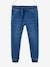 Denim-Effect Fleece Joggers, Easy to Put On, for Boys Denim Blue+denim grey 