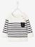 Sailor-Type Jumper for Babies BROWN MEDIUM STRIPED+Dark Blue Stripes+White Stripes 