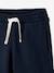 Pack of 2 Fleece Bermuda Shorts for Boys Black+Dark Blue+Red+sage green 