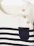 Sailor-Type Jumper for Babies BROWN MEDIUM STRIPED+Dark Blue Stripes+White Stripes 