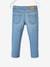 Cropped Denim Trousers with Embroidered Flowers, for Girls Light Denim Blue 