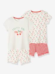 Set of 2 Short Pyjamas, Cherry