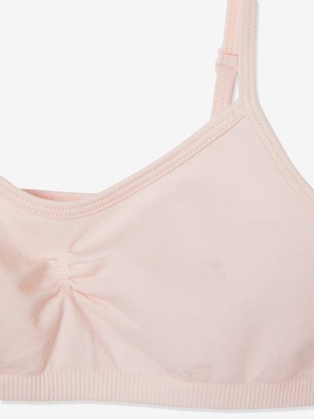 Pack of 2 Crop Tops in Microfibre for Girls Light Pink 