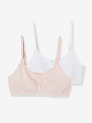 Girls-Underwear-Pack of 2 Crop Tops in Microfibre for Girls