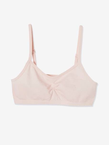 Pack of 2 Crop Tops in Microfibre for Girls Light Pink 