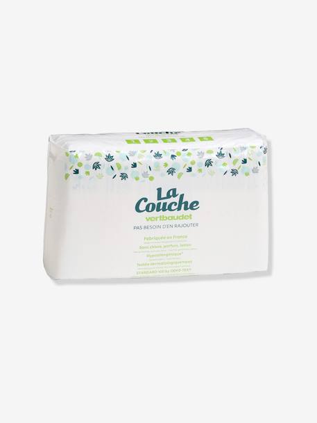 Box of 6 Packets of 28 Nappies, Size 4 (7 to 18 kg), VERTBAUDET White 