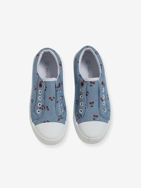 Elasticated Canvas Trainers for Girls Blue 