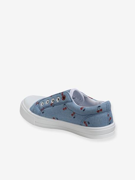 Elasticated Canvas Trainers for Girls Blue 