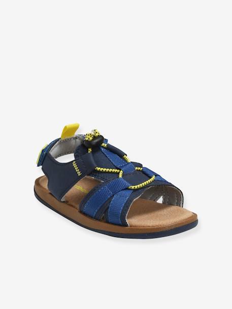 Touch-Fastening Sandals for Boys Blue+Grey Anthracite 