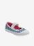 Mary Jane Shoes in Canvas for Girls Blue/Print+Gold 