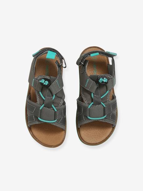 Touch-Fastening Sandals for Boys Blue+Grey Anthracite 