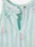 French Terry Jumpsuit with Hearts & Stripes, for Girls Light Green Stripes 