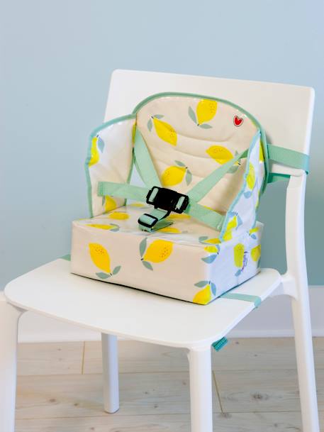 Easy Up Chair Booster , BABY TO LOVE Dark Blue Stripes+Light Grey/Print+Yellow/Print 