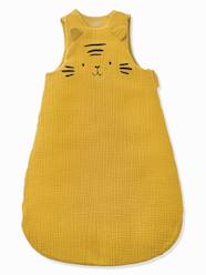 -Sleeveless Baby Sleep Bag in Organic* Cotton Gauze, BABY TIGER Theme