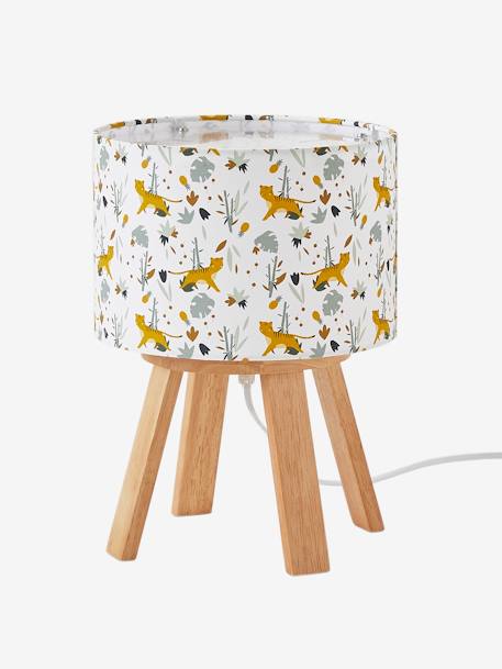 Bedside Table Lamp on Legs, Hanoi Theme White 