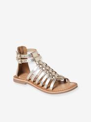 Shoes-Girls Footwear-Spartan Style Leather Sandals for Girls