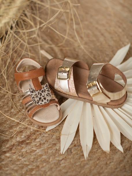 Foam Leather Sandals for Girls Gold 