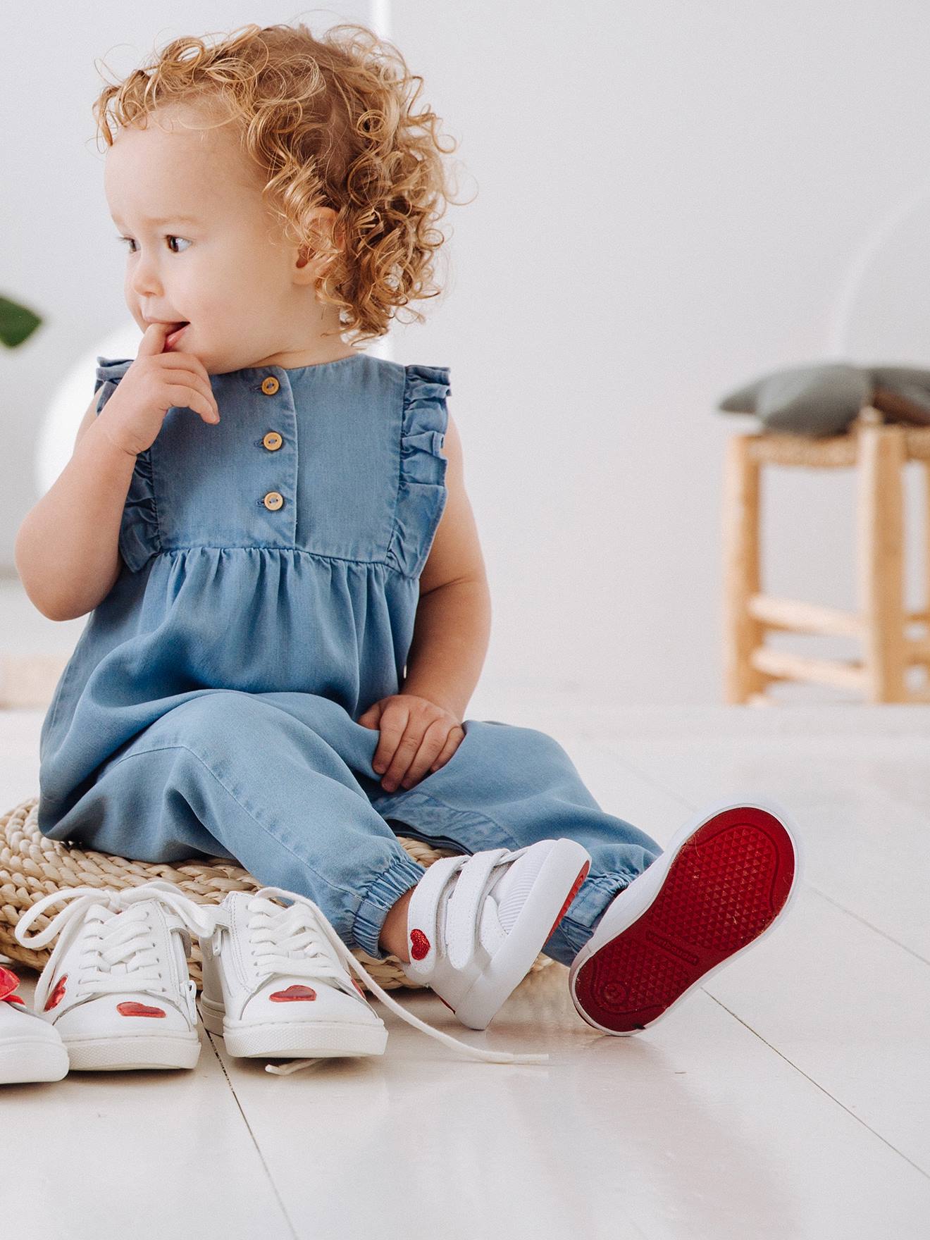 Baby girl cheap white canvas shoes