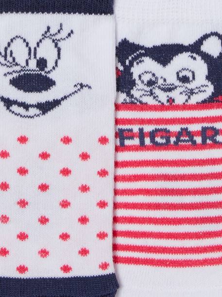 Pack of 2 Pairs of Socks, Disney Minnie Mouse & Figaro® White 