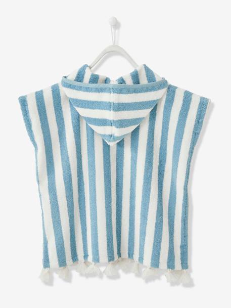 Striped Bathing Poncho for Babies Blue+GREEN MEDIUM METALLIZED+Pink+striped yellow 