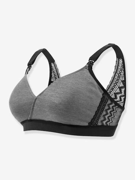 Maternity & Nursing Wireless Bra, Serena by CACHE COEUR Black+Dark Grey+Light Pink 