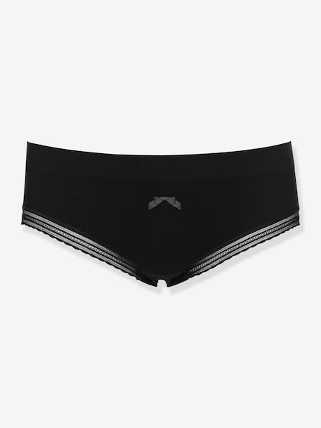 Seamless Low Waist Shorts, Milk by CACHE COEUR Black+PINK LIGHT SOLID 