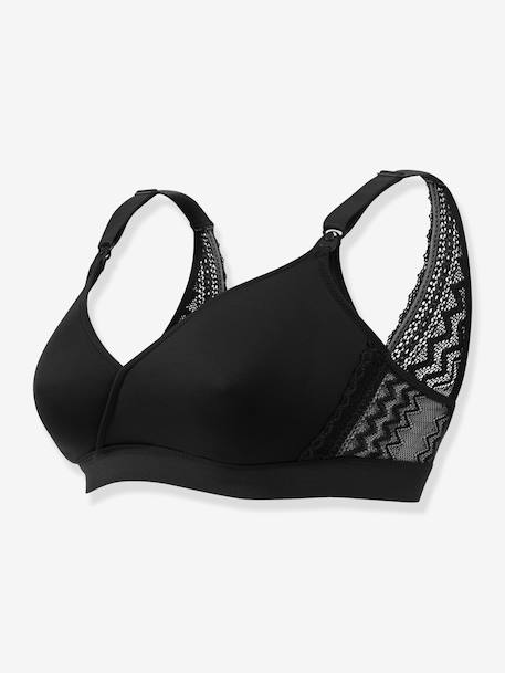 Maternity & Nursing Wireless Bra, Serena by CACHE COEUR Black+Dark Grey+Light Pink 