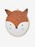 Embroidered Fox Wall Decoration Brown 