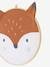 Embroidered Fox Wall Decoration Brown 