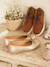 Leather Ballet Pumps, for Girls Gold+rose+Shimmery Dark Blue 