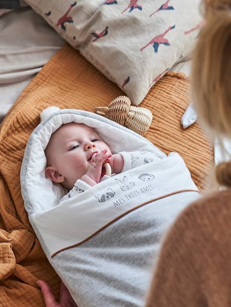 Baby Nest in Organic Cotton*, Little Pals Grey 