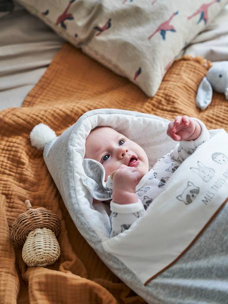 Baby Nest in Organic Cotton*, Little Pals Grey 