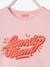 Family Team T-Shirt for Girls, Vertbaudet & Studio Jonesie Capsule Collection in Organic Cotton Light Pink 